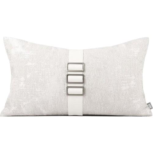 Modern Metal Buttons Decorative Cushion Covers For Living Room Cojines Sofa Square Waist Pillow Case Home Decor 45x45cm/30x50cm