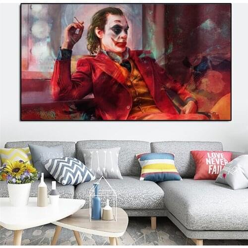 Modern Handsome Movie Character Clown Canvas Painting Wall Art Nordic Posters and Prints Wall Pictures for Living Room Decor