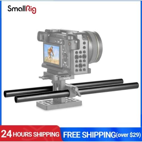 SmallRig Aluminum Alloy 15mm Rods 2 pcs Pack (M12) 12 inch Long for DSLR Camera Rig 15mm System Rail -1053