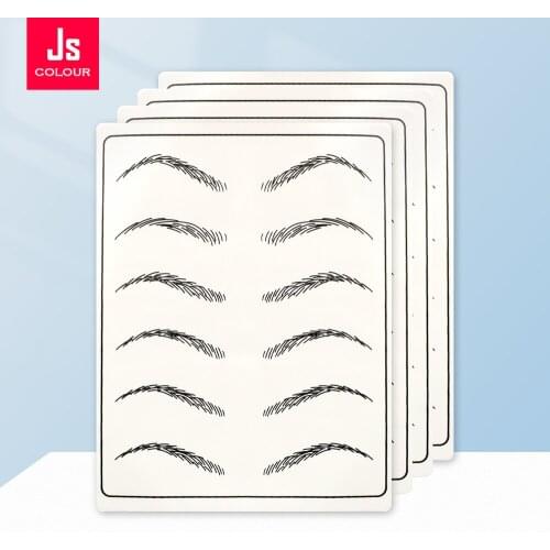 Tattoo Eyebrow Skin Rubber Exercise 5pcs Synthetic 14.5*19.5Cm 6 Pairs Eyebrows Microblading Practice Skin PMU Body Art Supply