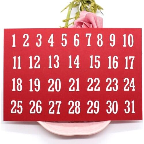 KSCRAFT Calendar Numbers Metal Cutting Dies Stencils for DIY Scrapbooking Decorative Embossing DIY Paper Cards