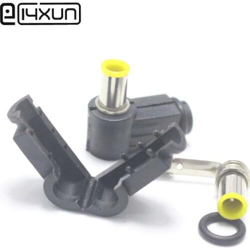 1pcs 6.5*4.4mm Male DC Power jack Plug Connector Right Angle Welding Electrical Plugs Audio DIY Parts Yellow Head