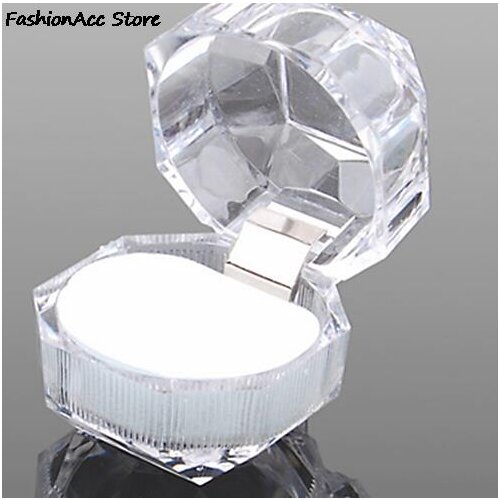 1pc Practical Ring Box For Acrylic Jewellery Packing Amazing Display For Ring Gift Hot Sale Transparent Carrying Cases