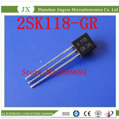 10pcs 2SK118-GR K118GR 2SK118-GR(F) 2SK118 K118 TO92,Silicon N Channel Junction Type