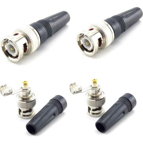 10Pcs Bnc Male Connector For Twist-On Coaxial Rg59 Cable CCTV Solderless Plug Connector