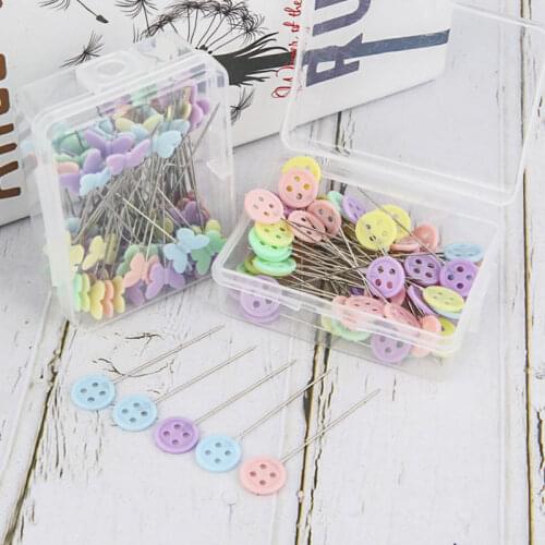 100Pcs Color Dressmaking Pins Embroidery Patchwork Pins Accessories Tools Sewing Needle DIY Sewing Accessories Stainless Steel