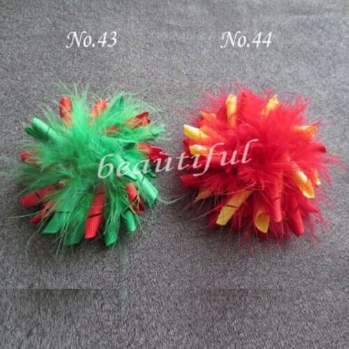 16pcs 3.5" Feather Corker Free Shipping unicorn sculpture princess character angel wing JoJ style bows Hair Accessories
