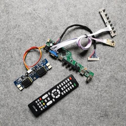 4CCFL DIY kit VGA AV USB matrix 30 Pin LVDS 1280*1024 Fit HT17E11/HT17E12/HT17E13/HT17EX1 LCD monitor universal drive board