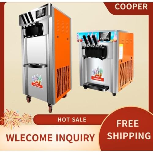 3 Different Flavors Soft Ice Cream Maker Machine Support Customized Desktop Summer Soft Ice Machine Factory Price