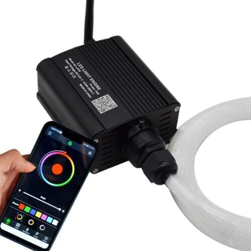 Car Roof Star Lights DC12V 16W RGB LED Plastic Fiber Optic Light RF Remote Control 2M 0.75mm 150~300pcs Optical fiber Lighting