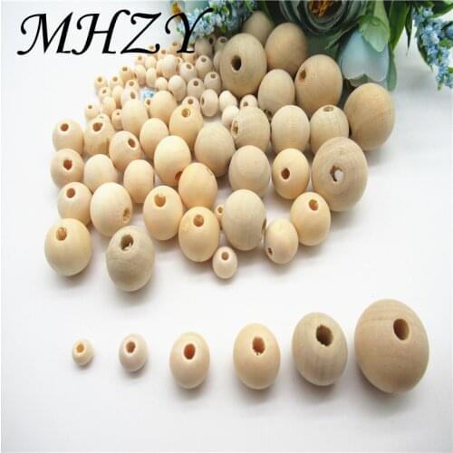 20g/bag mix different size DIY Natural wood beads have hole wooden beads for Home decoration diy Handmade baby Crafts DQ59