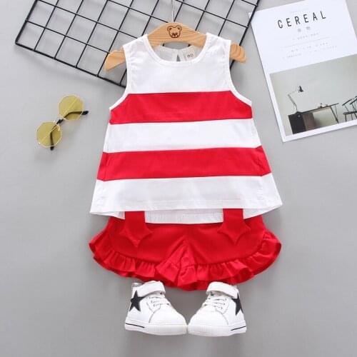 Girls summer clothing sets 2020 children fashion cotton tops+shorts 2pcs suits for baby girls kids tracksuits sets outfits new
