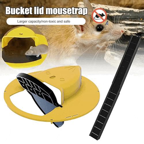Mice Trap Reusable Plastic Smart Flip Slide Bucket Lid Mouse Rat Trap Humane Or Lethal Trap Auto Reset Door Style Multi Catch