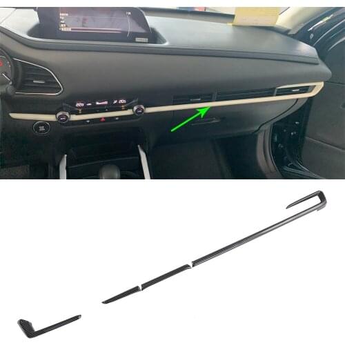 New Products Car Accessories Trims Interior Decorative ABS Black Middle Control Cover Trims For CX-30 2020