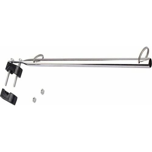 1 Pcs Stainless Steel 14" Boat Flag Pole Mount Holder Fit to 7/8"-1" Rail Adjutable