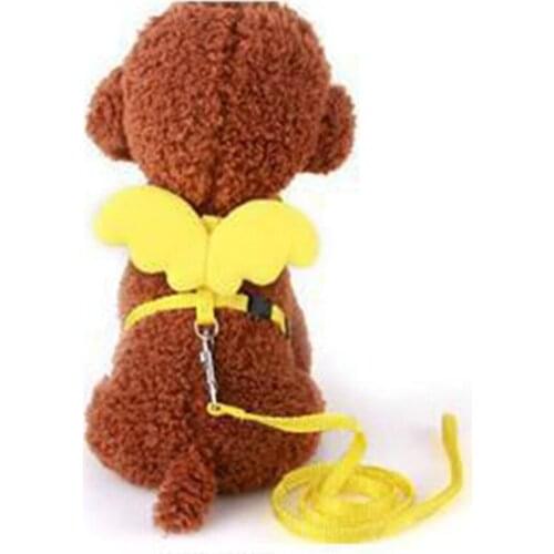 Pet Dog Leash Adjustable Chest Strap with Puppy Leads and Collar Set for Small Doggie Kitten Vest with Angel Wings