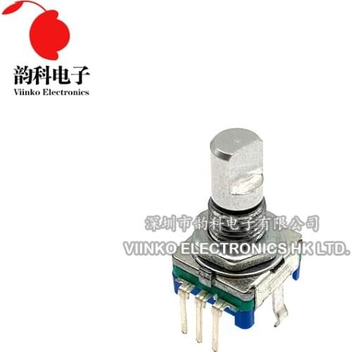 5PCS Half axis rotary encoder handle length 15mm code switch EC11 digital potentiometer with switch 5Pin