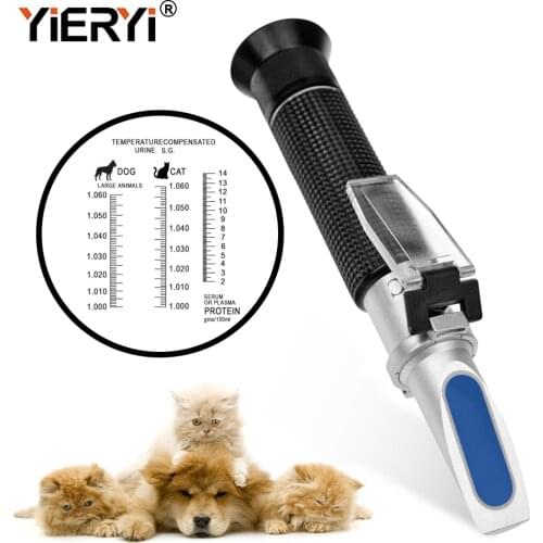 Yieryi Pet Cat Urine Dog Concentration Meter Urine Specific Gravity Meter Serum Protein Hand Held Meter 1.000-1.060sg with box