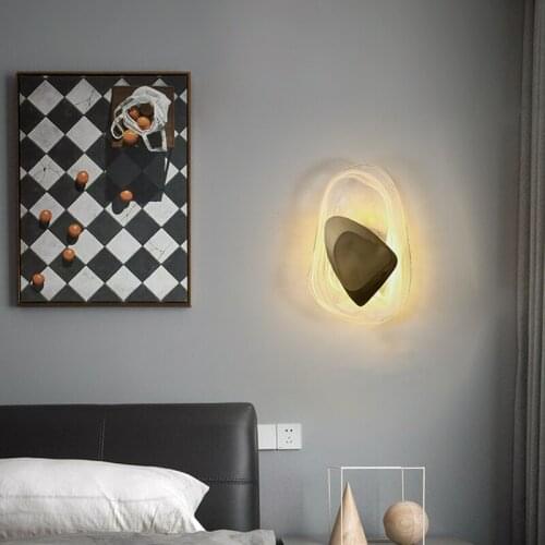Jmzm Modern Crystal Wall Light Irregular Shape Natural Texture Living room Sofa Background Wall Corridor Bedroom Wall Lamp