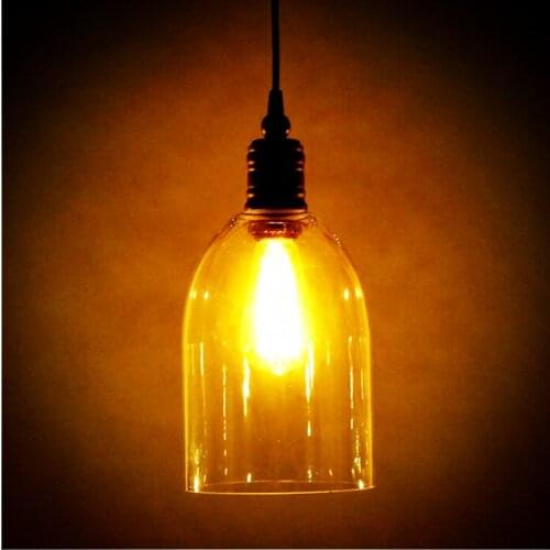 Glass Vintage Light Fixtures LED Hanging Lamp Loft Decor Industrial Hanglamp Iron Pending Lighting Bedroom Dining Nordic Lamp