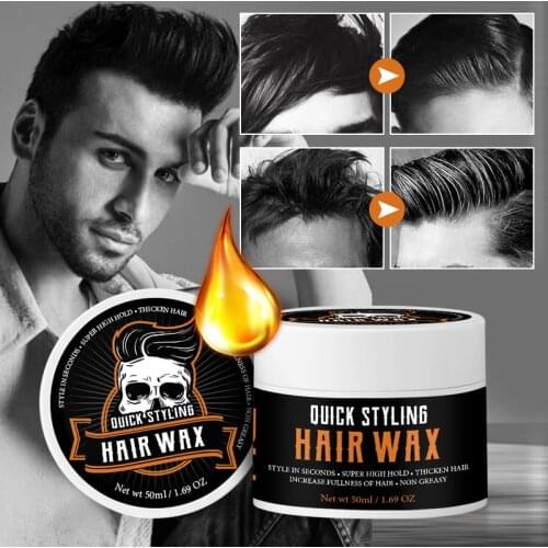 PURC Professional Styling Hair Wax Hair Pomade Curly Hair size Products Oil Hold Styles Not Greasy for Men Women 50ml zk43