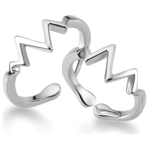 1pc Sooth simple REAL.925 Sterling Silver fINE jEWELRY Waterwave Wave Ring GTLJ1691