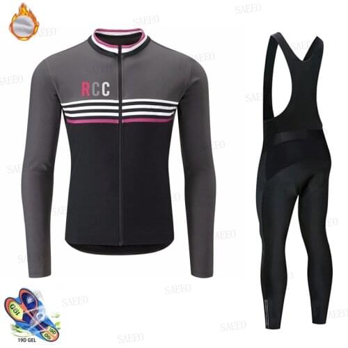Rcc 2020 Winter Cycling Clothing Thermal Fleece Man Long Sleeve Keep Warm Road Bike Jersey Set Mtb Jacket Set Roupa De Ciclismo