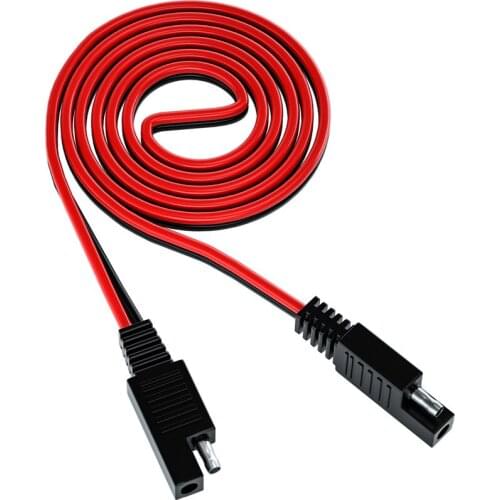 1m Dual SAE Plug Interface Connecting Cable For Solar panels Automobile Motorcycle ATV SUV ATV RV Traction Motors