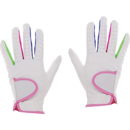 1 Pair Kid Child Junior Anti-slip Elastic Breathable Sport Golf Gloves Four Sizes