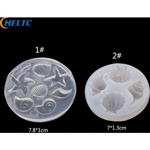 1PCS Sea Animals Conch Starfish Shell Flip Cake Silicone Mold DIY Chocolate Mold Kitchen Liquid Cake