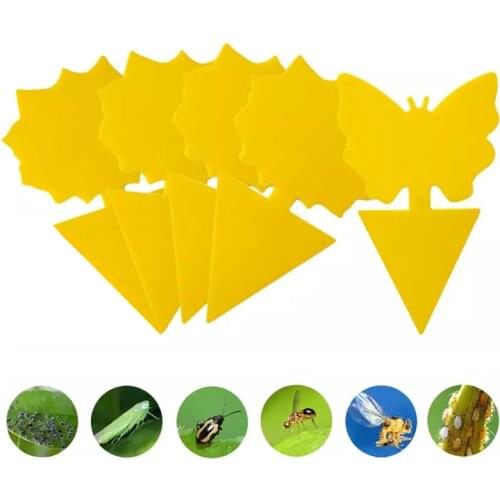 10pcs Double-sided Sticky Insect Board Butterfly Shape Mosquito Flies Trap Board Insect Sticker Control for Garden Plant Flowers
