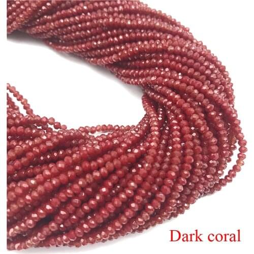 2X3/3X4mm 10 Strands bulk Wholesale Loose Beads Crystal Faceted Rondelle Crystal Beads for Making Jewelry Bracelet