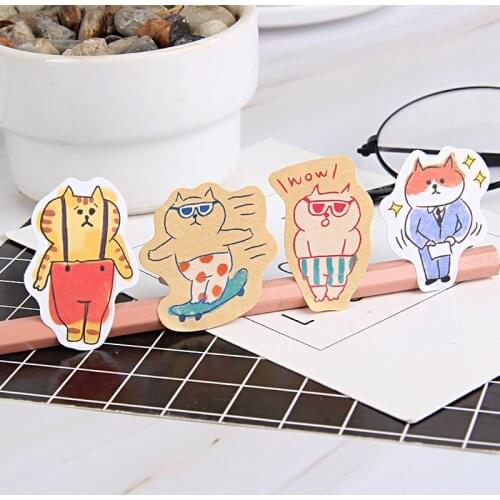 600pcs Cute Cat Cartoon Paper Sticker DIY Gift Packing Decorative Stickers Diary Scrapbooking Sticker Mini Paper Box Stickers