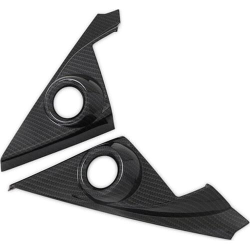 ABS Carbon Fiber Interior Front Door Speaker Window a Pillar Cover Trim for Honda Civic 2016-2019 Sedan 10Th Gen 2-Pc