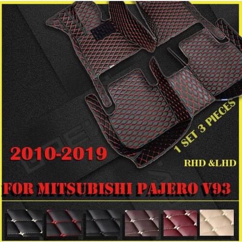 Car floor mats for Mitsubishi pajero V93 2010 2011 2012 2013 2014 2015 2016-2019 Custom auto foot Pads automobile carpet cover