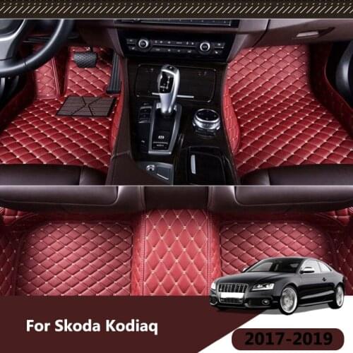 Car Floor Mats For Skoda Kodiaq 2017 2018 2019 2020 (7 Seater) Automobiles Auto Carpets Covers Styling Protect Rugs