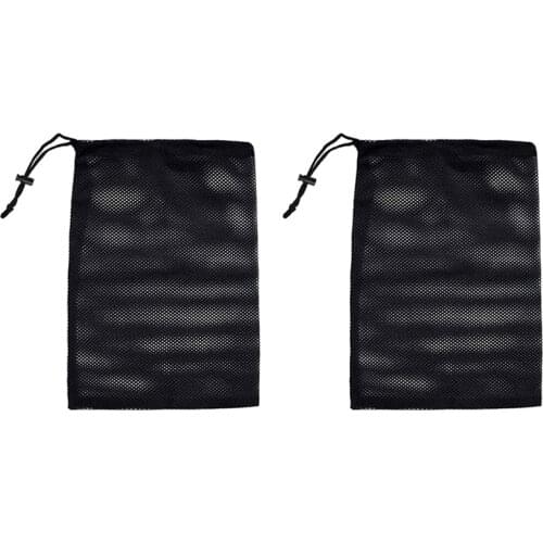 2 Pcs Pump Barrier Bag, 12 X 15.7 Inch Pond Pump Filter Bag With Drawstring Pond Mesh For Pond Biofilter Aquarium Filtration, Bl