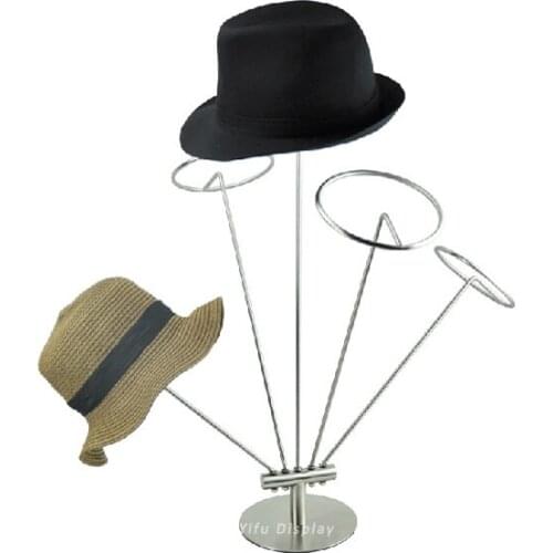 Free Shipping Metal Hat Display Multiple Bracket Hat Stand Hat Rack Hat Holder Cap Display Cap Stand HH009