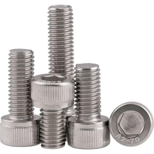 Inch cup head hexagon socket bolt 304 stainless steel American Cheese Head hex socket screw DIN912 0 #-10# 5Pcs