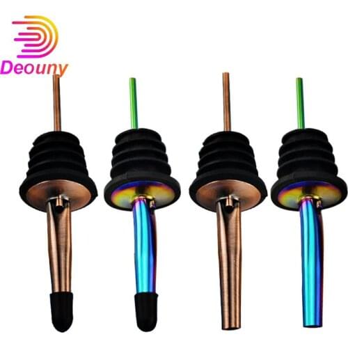 DEOUNY Oil Stopper Dispenser Kitchen Bottle Spout Spirit Shot For Wine Cork Dispensing Stoppers Silver Pourer Attachment