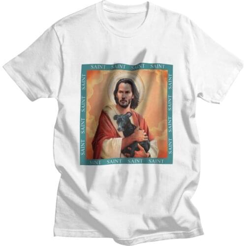 Unique John Wick T Shirts Men Short Sleeve 100% Cotton T-shirt Saint joseph Parabellum Dog Tee Tops Fashion Tshirt Gift Idea