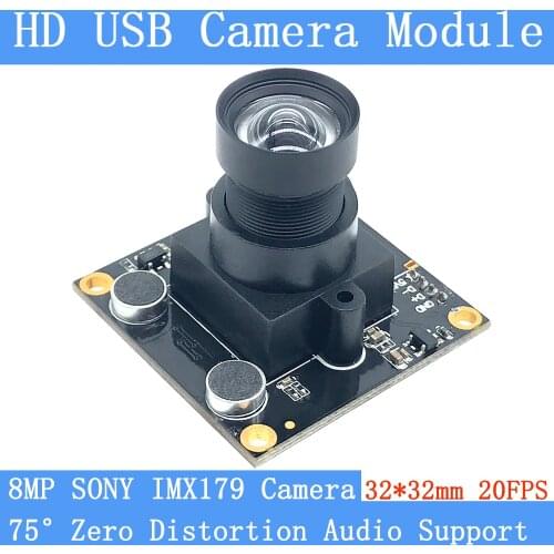 HD Zero Distortion Physics high quality 8mp High Speed UVC OTG SONY IMX179 USB Camera Module Android Linux Windows Support audio