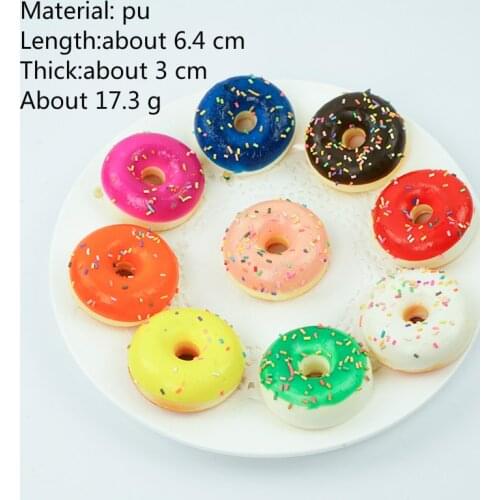 Simulation Granular Donut Fake Cake Ornaments Kids Toy Donuts Doughnuts Pretend Play Kids Toys Refrigerator Stickers Photo Prop