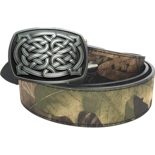 Western cowboy Kate fashion pattern zinc alloy belt buckle PU leather retro pattern belt men and women the same gift decoration