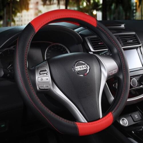 Car Steering Wheel Cover 37-38CM PU Leather For Rogue Sport Hybrid 2017 - 2019 2020 Qashqai 2019 2020 Braid Cover