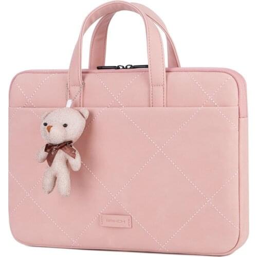 Fashion Sweet One Shoulder Computer Bag Laptop Tablet Computer Bag Messenger Waterproof Compression Resistant 15.6 Inch