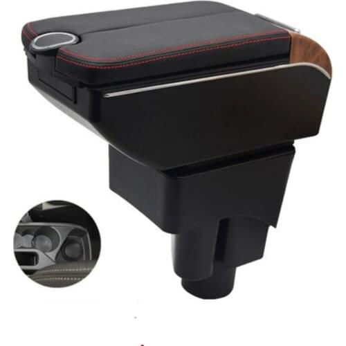 Armrest For Ecosport armrest box Double layer heighten central Store content Storage box with Ashtray USB Charging Cup hold