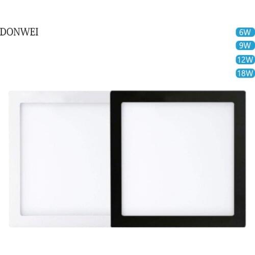 DONWEI 6W 9w 12W 18W Round Square LED Surface Mounted Panel Light Downlight Lighting Led Ceiling Down Lamp AC110V 220V Driver
