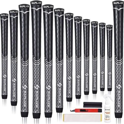 SAPLIZE Golf Grips Standard/Midsize/Oversize PU Material 13 Grips with Full Regripping Kit Tacky Shock Absorption Golf Club Grip