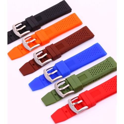 Promotion Different Color Popular Silicone Watchband 18mm 20mm 22mm 24mm